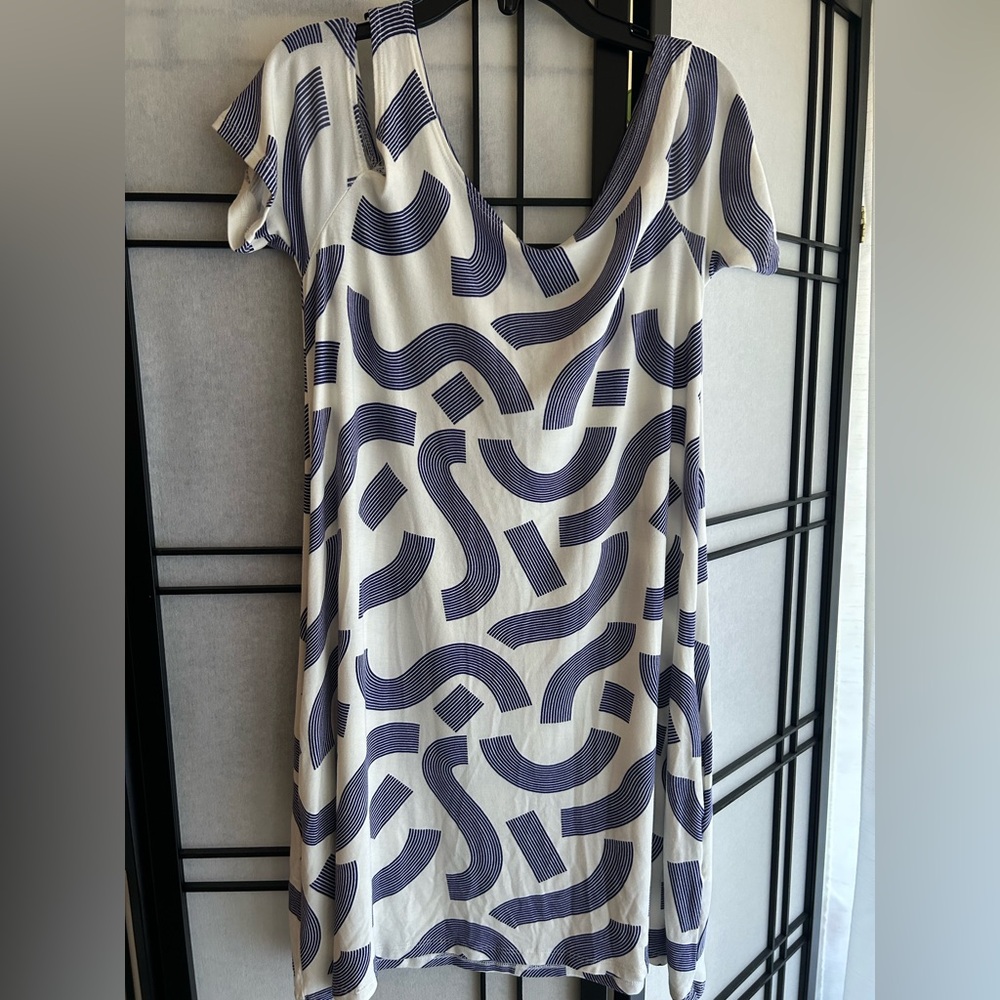 Fighting Eel Blue and White Mini Dress